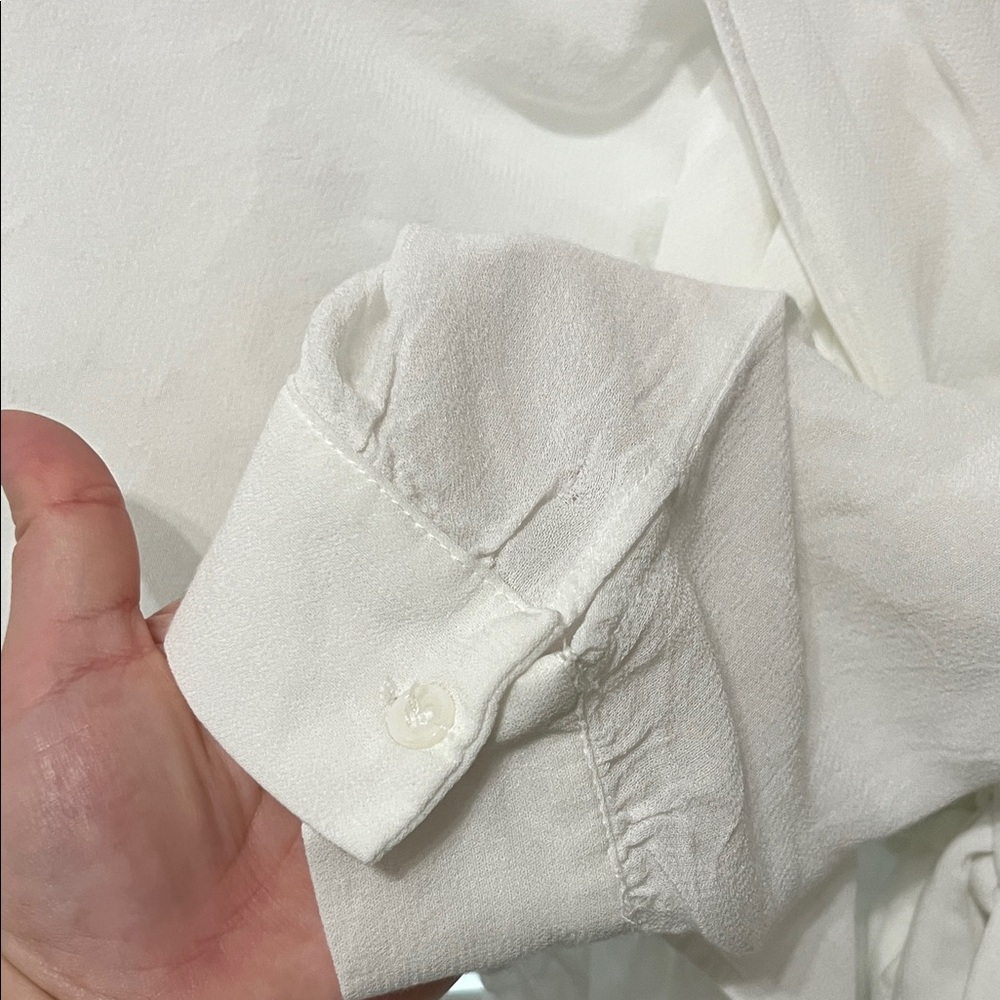 Zara Cream Ruffle Blouse - Picture 5 of 6